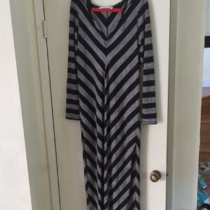 Free People FP Beach Striped Maxi Hooded Dress Cover Up Medium